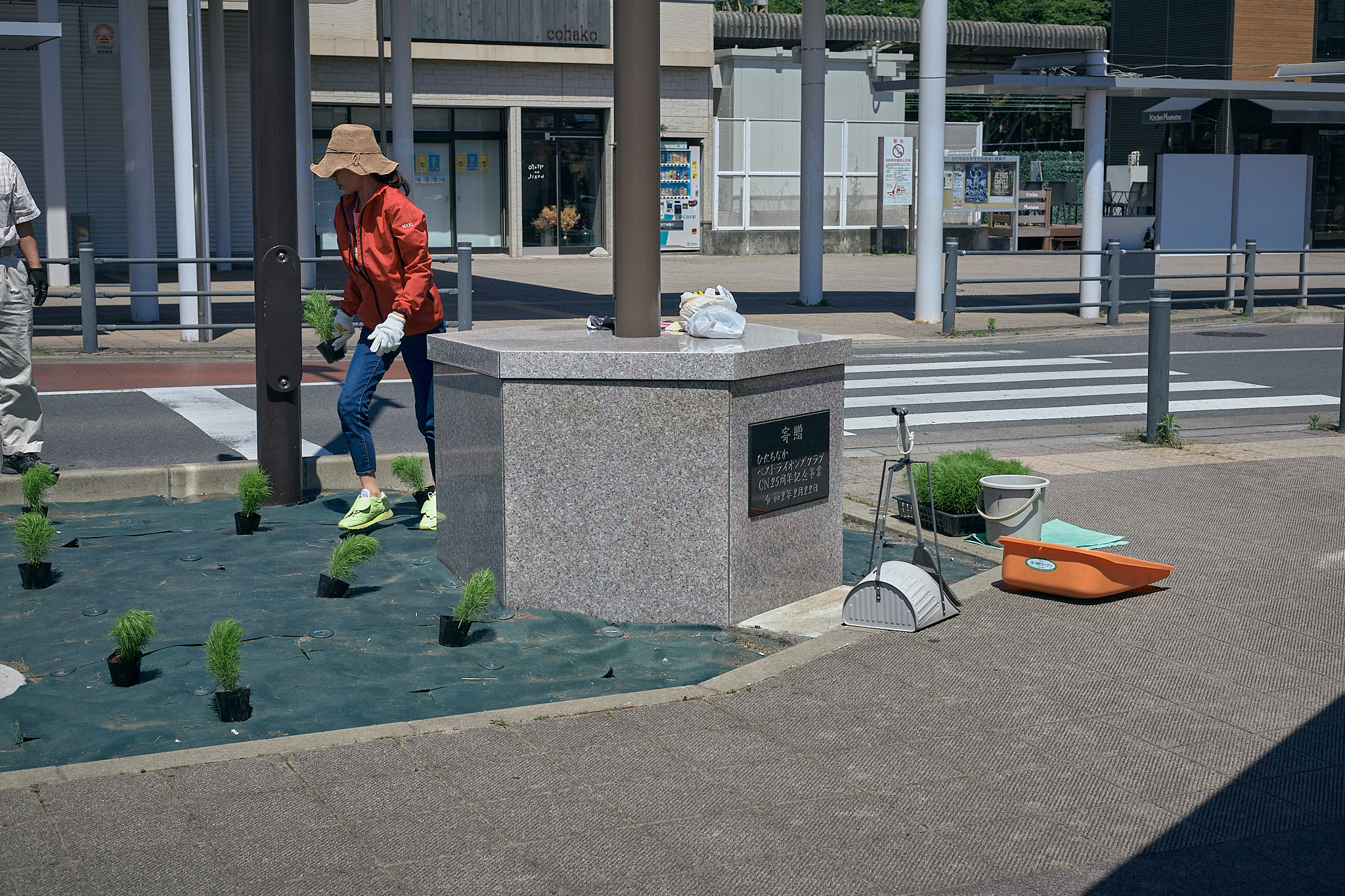 勝田駅前花壇コキア苗植え ひたちなかベストライオンズクラブ 茨城 ひたちなか ライオンズクラブ